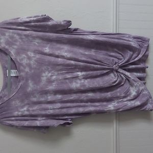 Women's Size XXL purple tie die short sleeve Tee